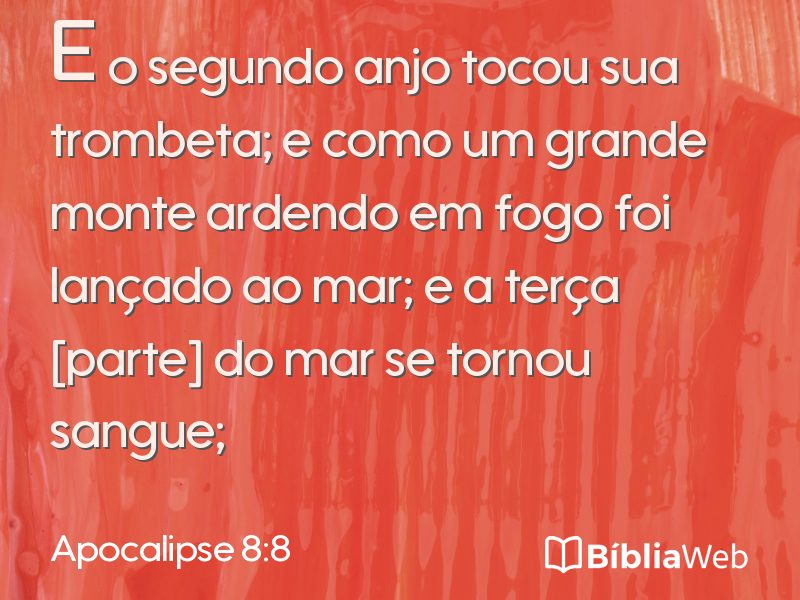 Apocalipse 8:8 em imagem para compartilhar