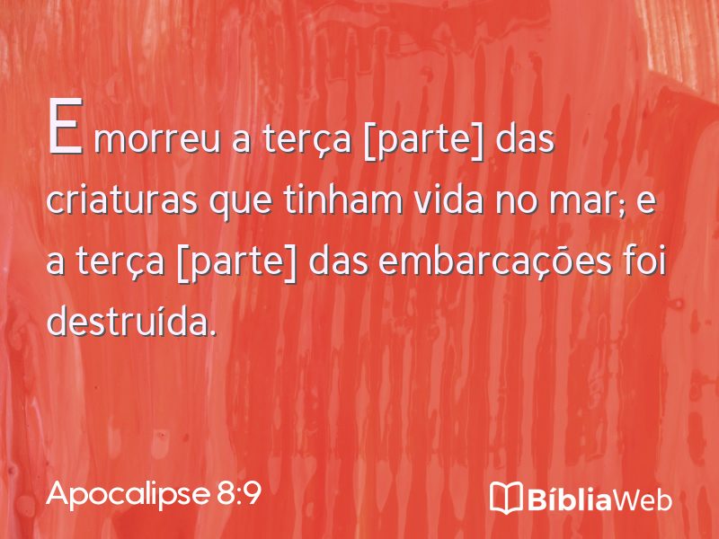 Apocalipse 8:9 em imagem para compartilhar