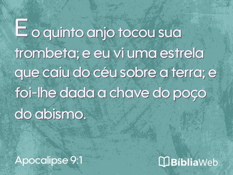 Apocalipse 9:1 em imagem para compartilhar