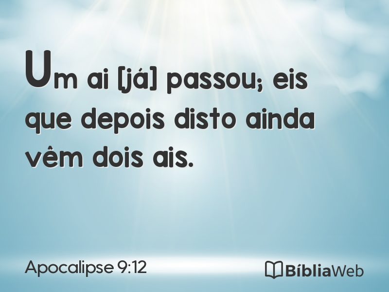 Apocalipse 9:12 em imagem para compartilhar