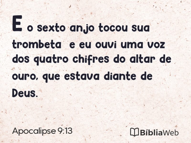 Apocalipse 9:13 em imagem para compartilhar