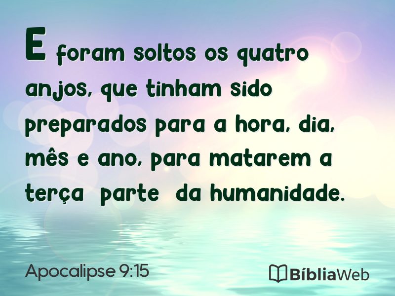 Apocalipse 9:15 em imagem para compartilhar