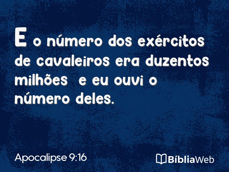 Apocalipse 9:16 em imagem para compartilhar