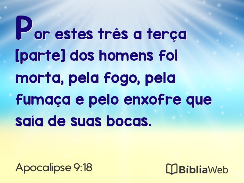 Apocalipse 9:18 em imagem para compartilhar