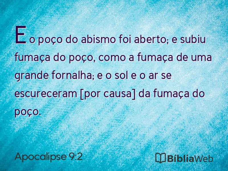 Apocalipse 9:2 em imagem para compartilhar