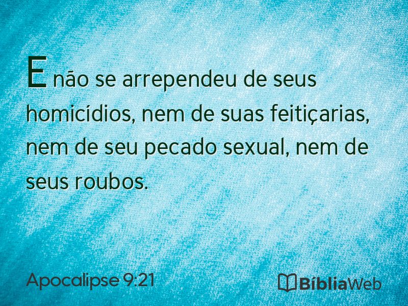 Apocalipse 9:21 em imagem para compartilhar