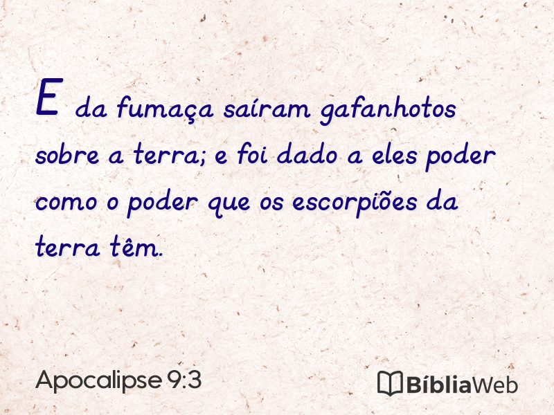 Apocalipse 9:3 em imagem para compartilhar