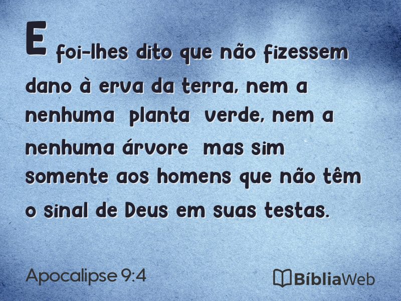 Apocalipse 9:4 em imagem para compartilhar