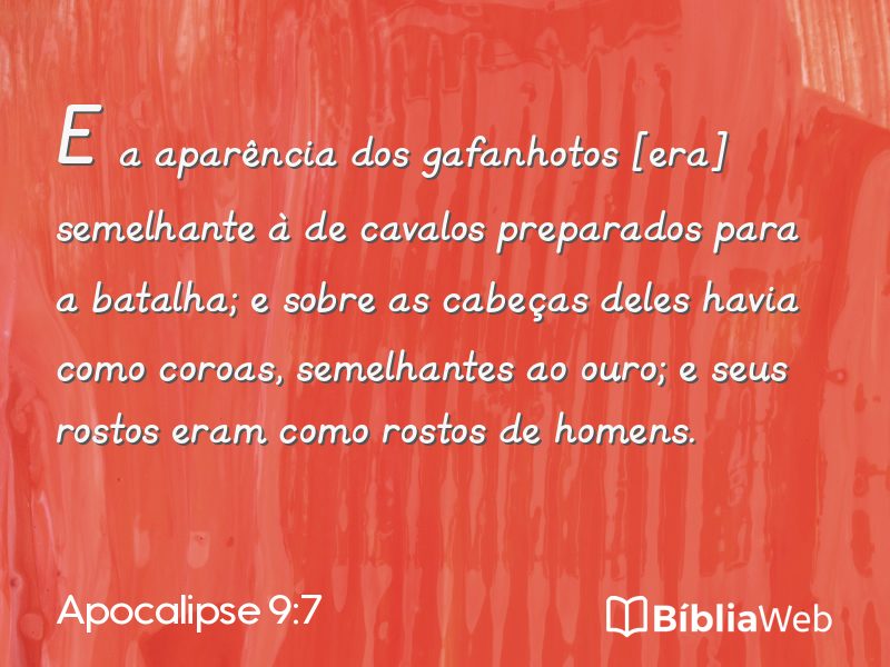 Apocalipse 9:7 em imagem para compartilhar