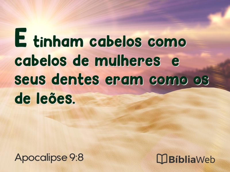 Apocalipse 9:8 em imagem para compartilhar
