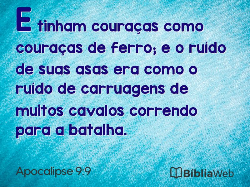 Apocalipse 9:9 em imagem para compartilhar