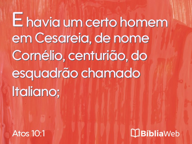 Atos 10:1 em imagem para compartilhar