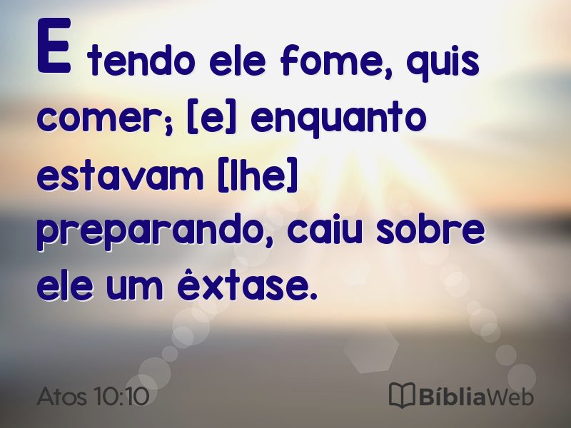 Atos 10:10 em imagem para compartilhar