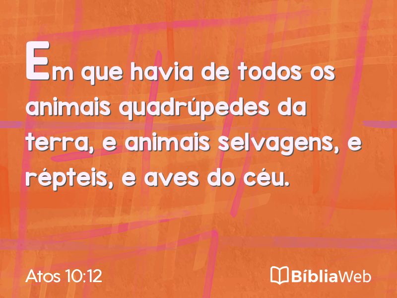 Atos 10:12 em imagem para compartilhar