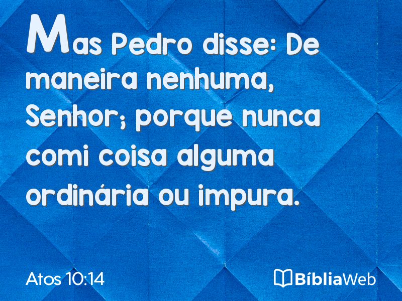 Atos 10:14 em imagem para compartilhar