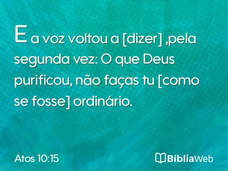 Atos 10:15 em imagem para compartilhar