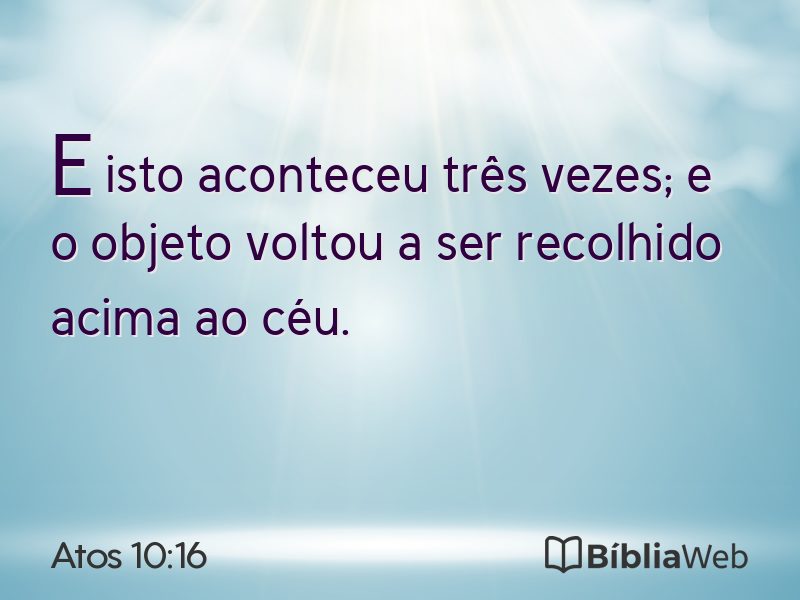 Atos 10:16 em imagem para compartilhar