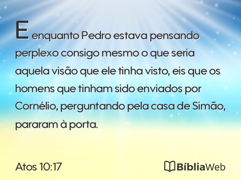 Atos 10:17 em imagem para compartilhar