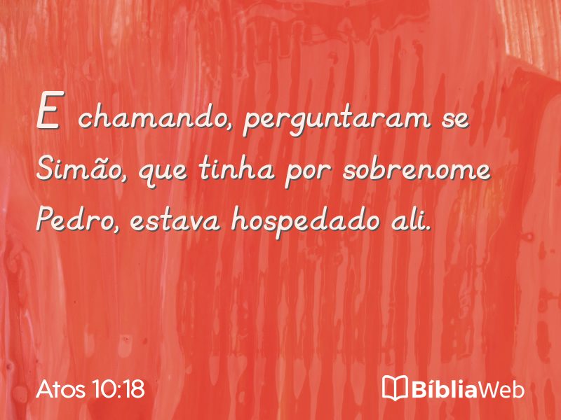 Atos 10:18 em imagem para compartilhar