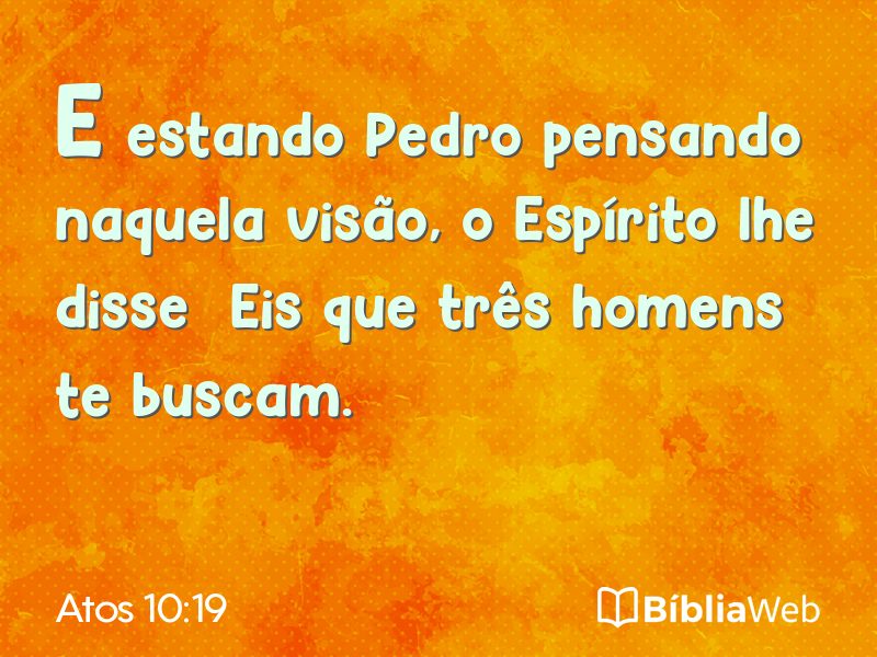 Atos 10:19 em imagem para compartilhar