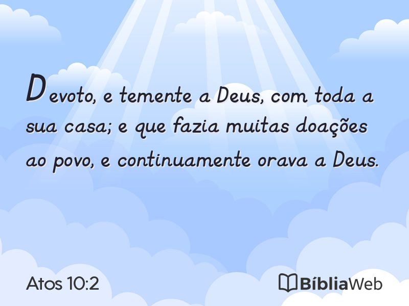 Atos 10:2 em imagem para compartilhar