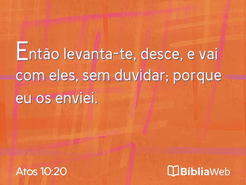 Atos 10:20 em imagem para compartilhar