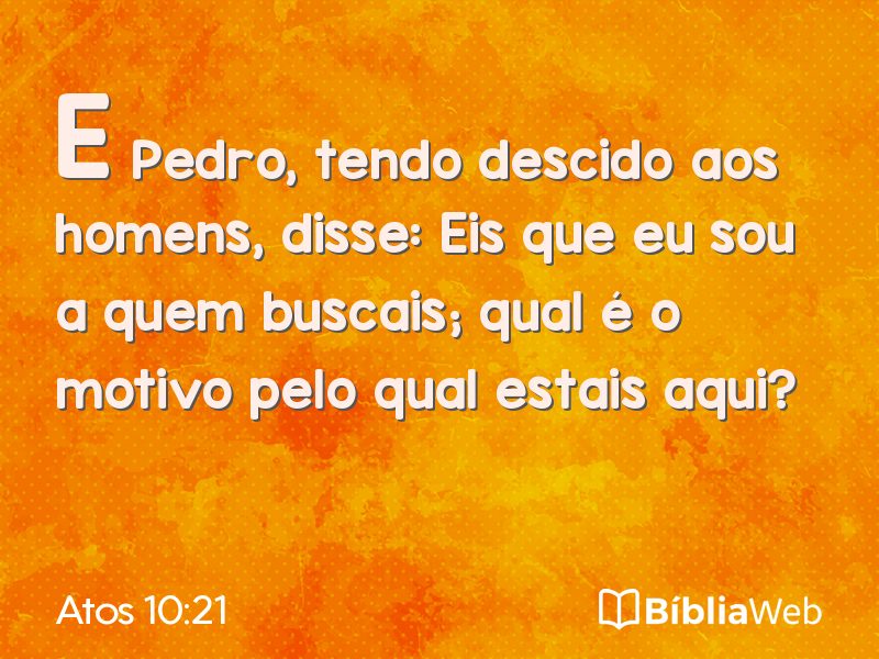 Atos 10:21 em imagem para compartilhar