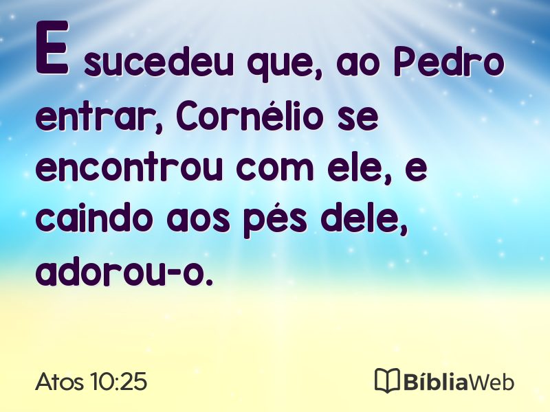 Atos 10:25 em imagem para compartilhar