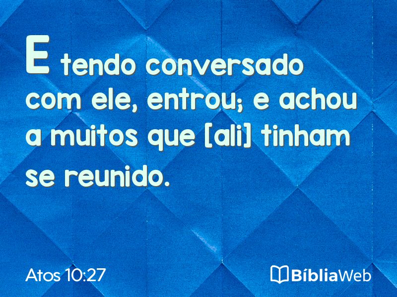 Atos 10:27 em imagem para compartilhar