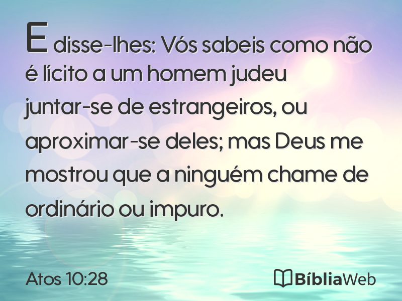 Atos 10:28 em imagem para compartilhar