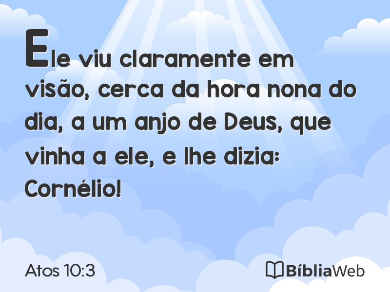 Atos 10:3 em imagem para compartilhar