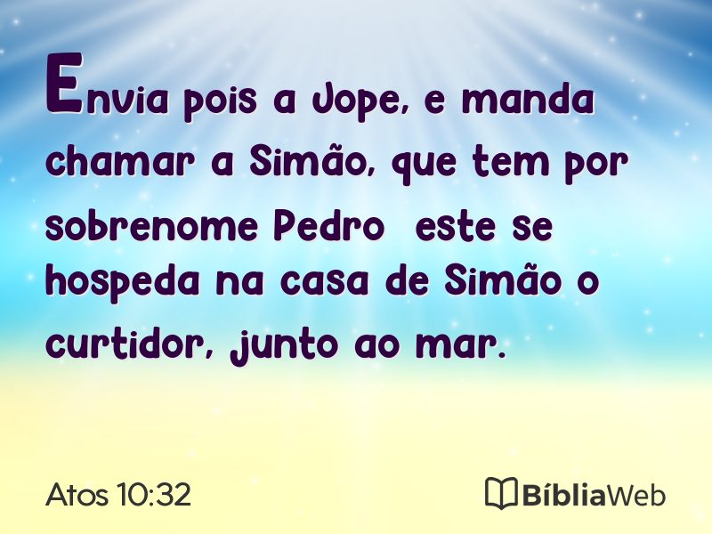Atos 10:32 em imagem para compartilhar