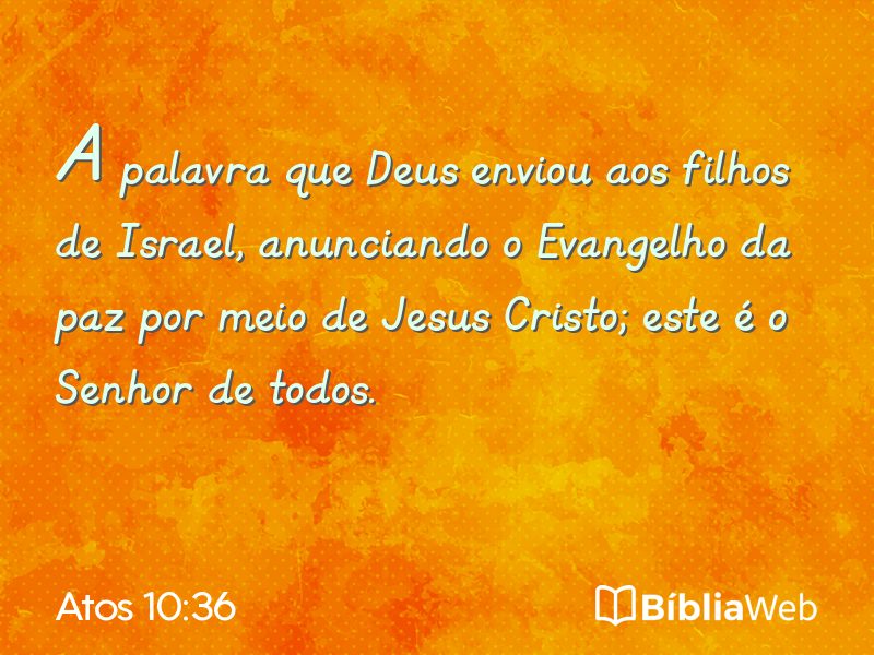 Atos 10:36 em imagem para compartilhar