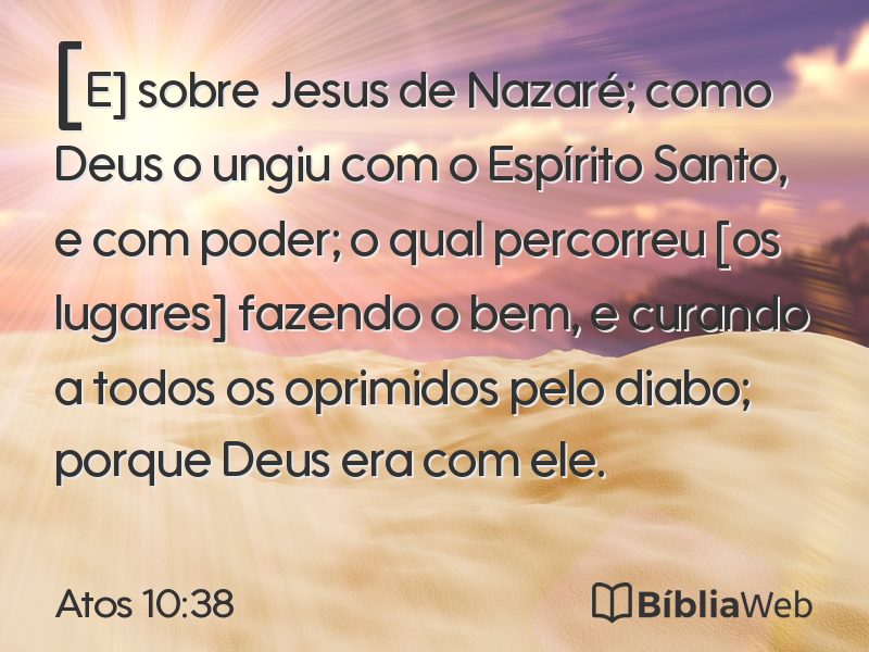 Atos 10:38 em imagem para compartilhar