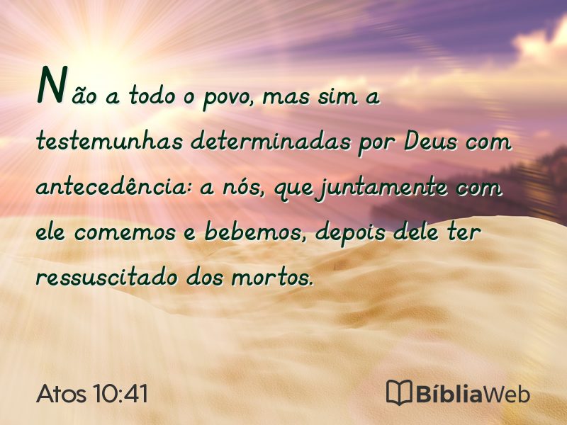 Atos 10:41 em imagem para compartilhar