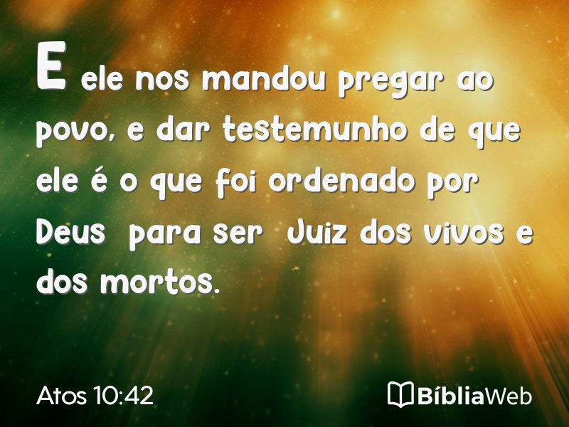 Atos 10:42 em imagem para compartilhar
