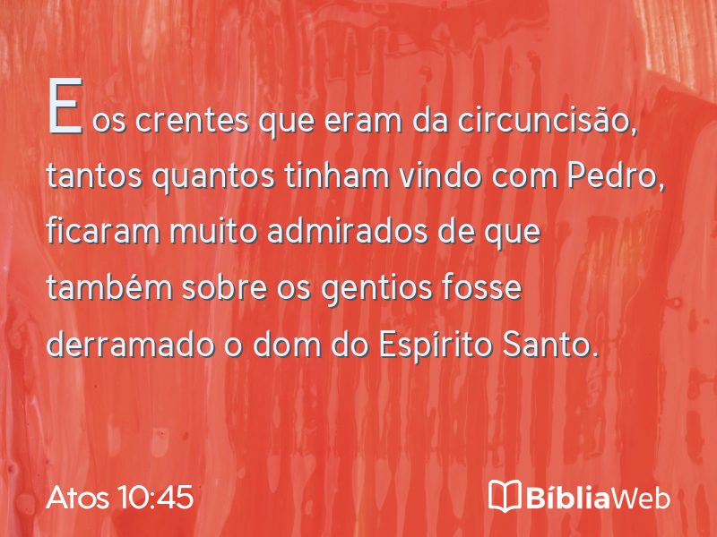 Atos 10:45 em imagem para compartilhar