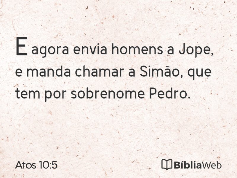 Atos 10:5 em imagem para compartilhar