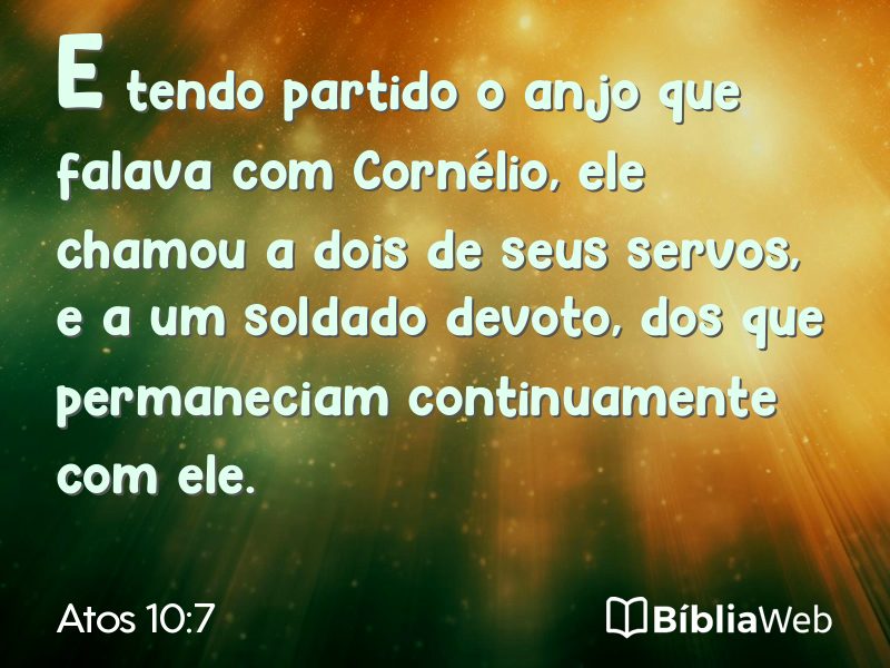 Atos 10:7 em imagem para compartilhar