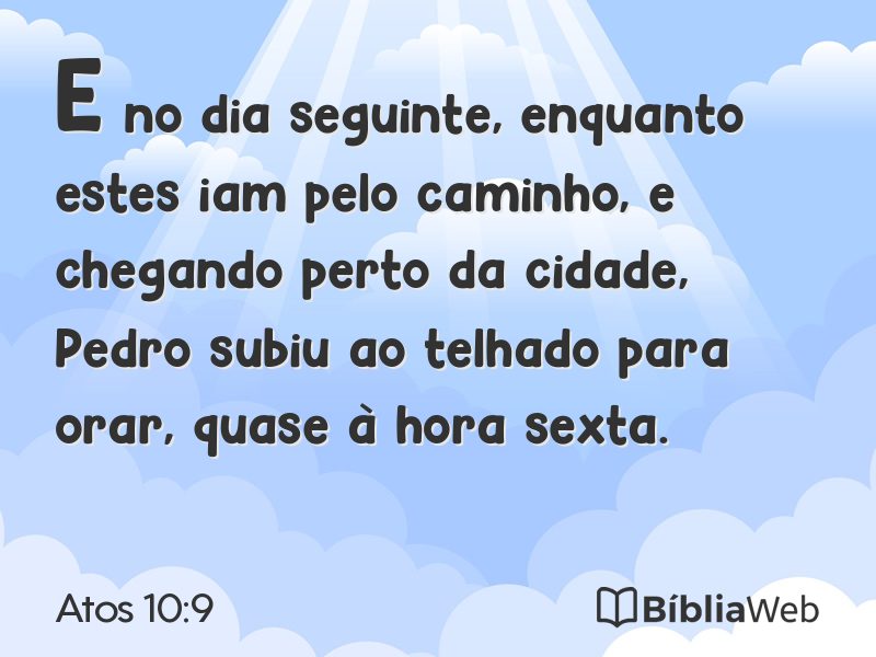 Atos 10:9 em imagem para compartilhar