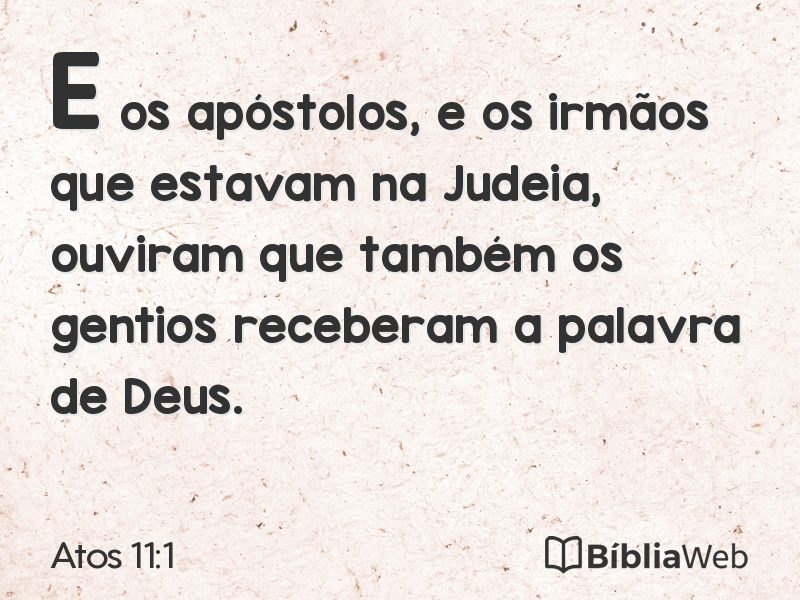 Atos 11:1 em imagem para compartilhar
