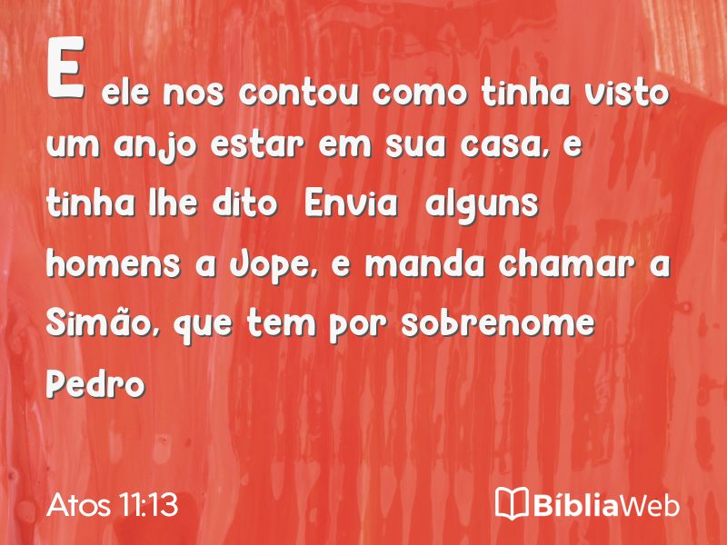 Atos 11:13 em imagem para compartilhar