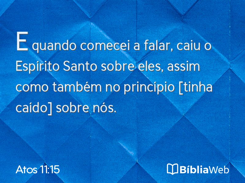 Atos 11:15 em imagem para compartilhar