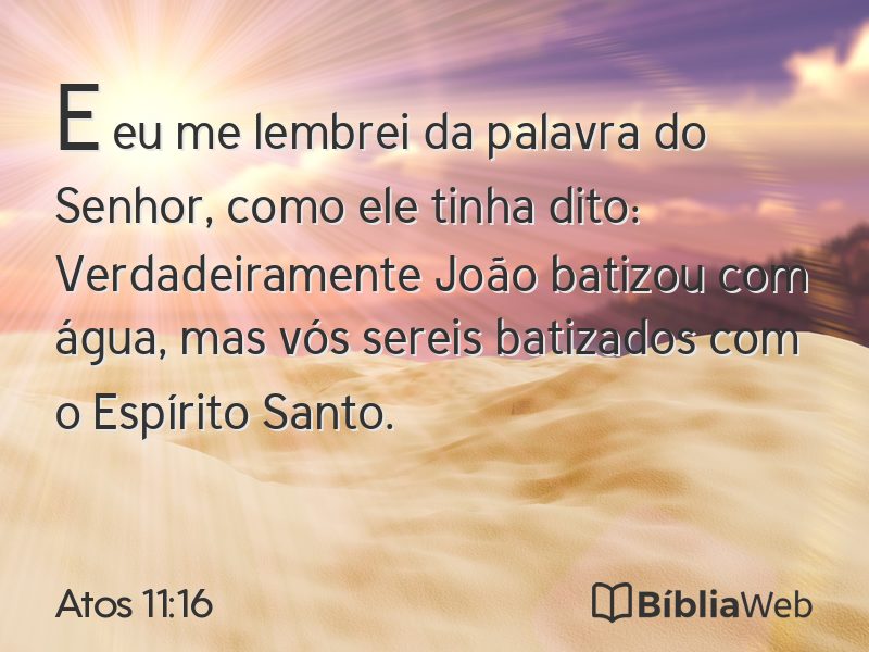 Atos 11:16 em imagem para compartilhar