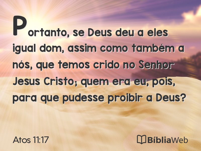 Atos 11:17 em imagem para compartilhar