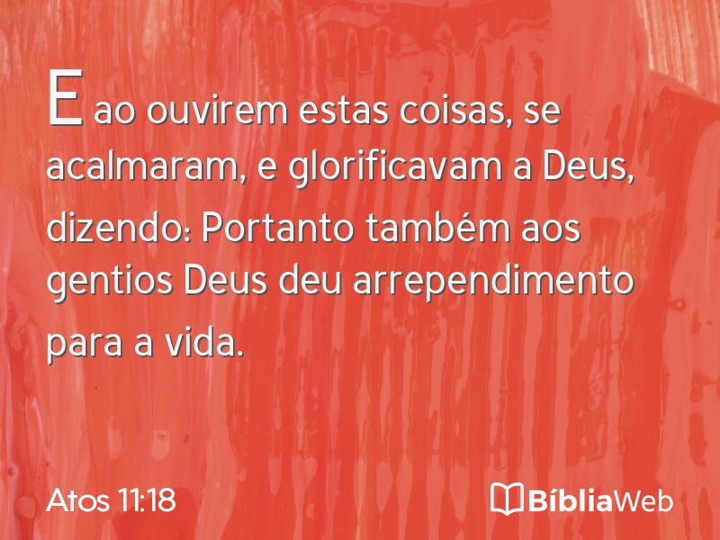 Atos 11:18 em imagem para compartilhar