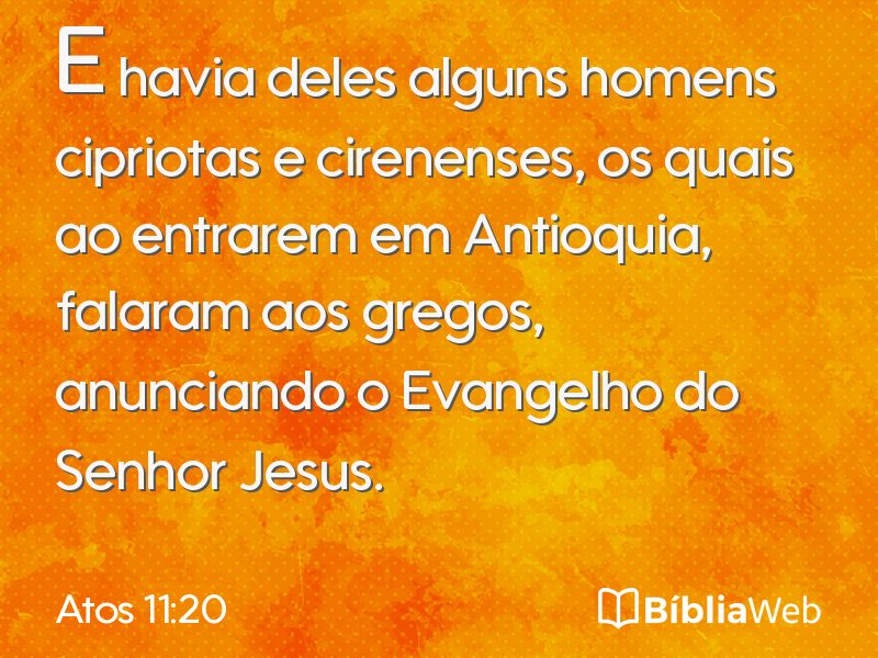 Atos 11:20 em imagem para compartilhar