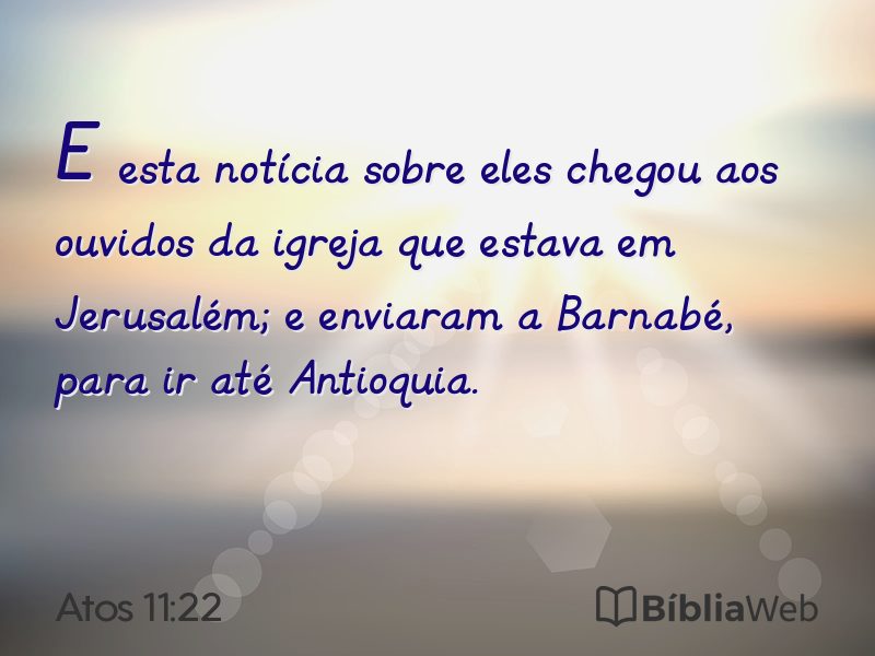 Atos 11:22 em imagem para compartilhar