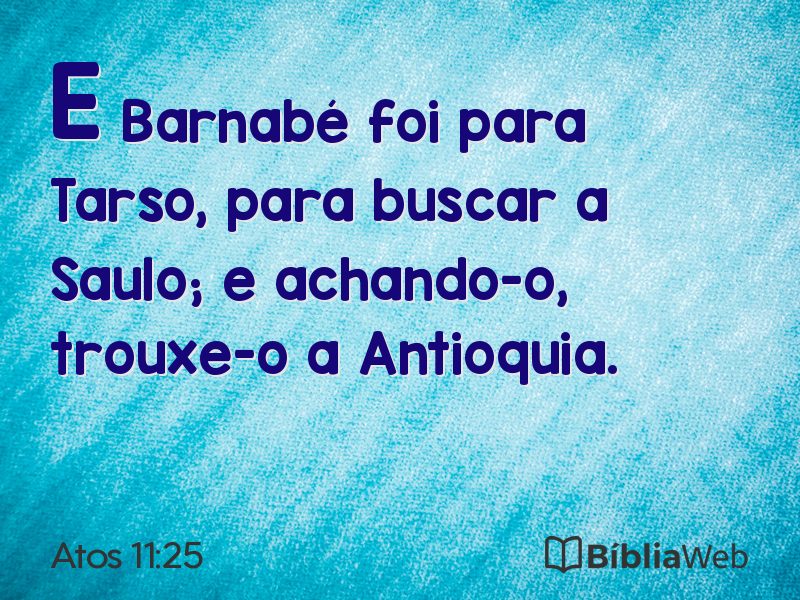 Atos 11:25 em imagem para compartilhar