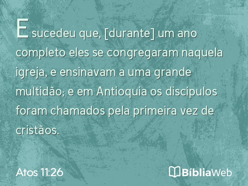 Atos 11:26 em imagem para compartilhar